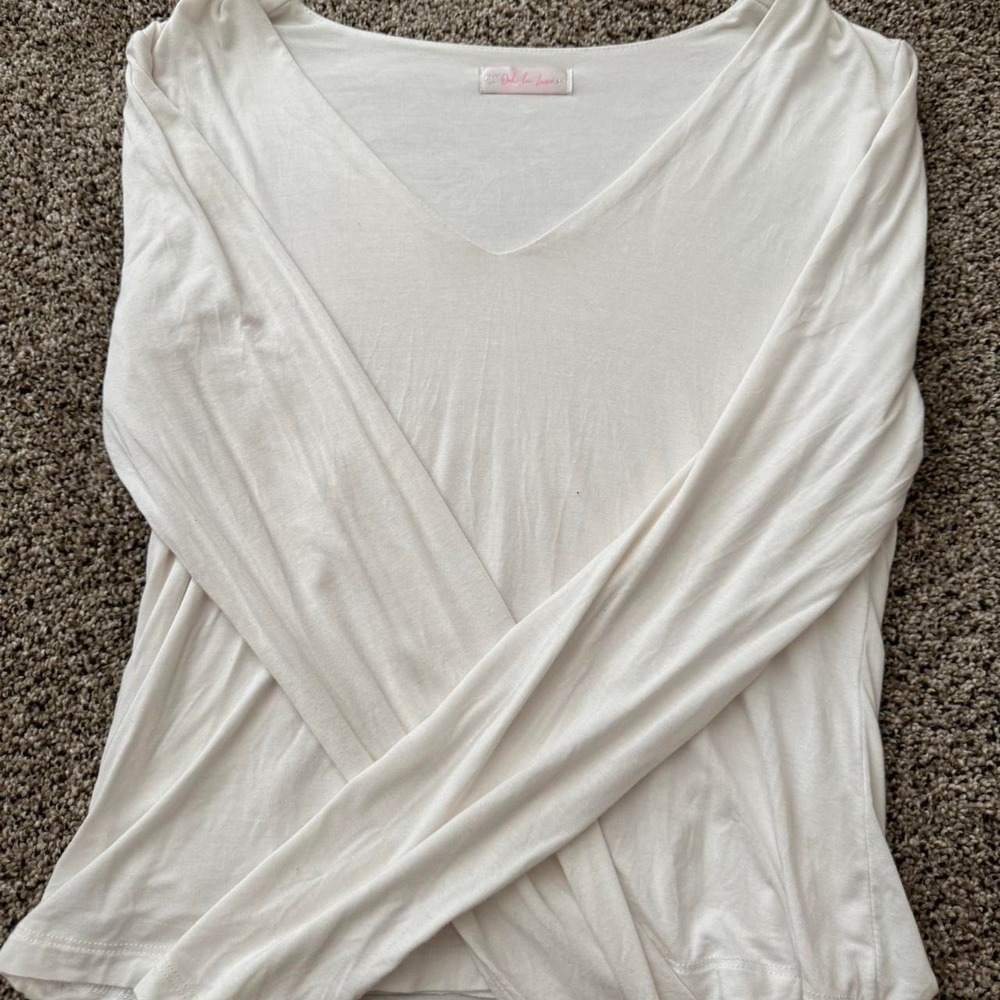 White modal long sleeve